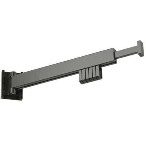 Helper 54 cm Wand-Wäscheständer, einziehbar mit Haken, einfach zu installieren, große Tragfähigkeit, für Balkon/Badezimmer/Schlafzimmer, schwarz 102350869