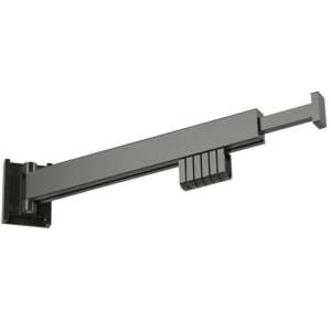 Suport retractabil pentru uscarea hainelor Helper, negru, 54 cm, montare pe perete, cu cârlige - Uscătoare de rufe