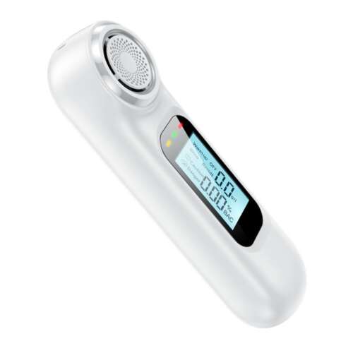 Alcoolsondă AEC AM01, alb, afișaj digital, măsurarea conținutului de alcool, portabil, compact