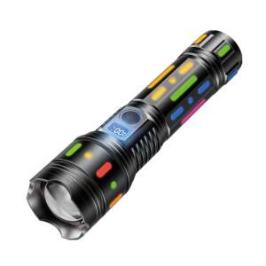 LED фенерче Ruiying SD-5993-A, черно, с регулируем фокус, 7000 лумена, 5 режима на осветление - Лампи и осветление