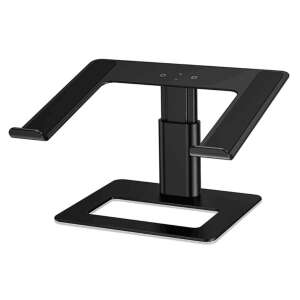 Smarto A60 ergonomischer Laptopständer, schwarzes Aluminium, höhenverstellbar, für Laptops von 10-15,6 Zoll - Laptopständer
