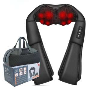 King Relax professional massage cushion with heat, black, comes with a carrying bag - Neck massager