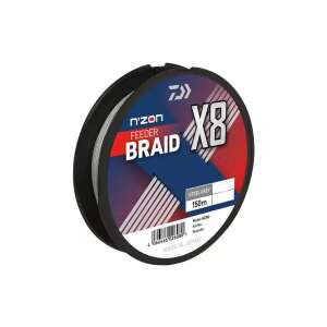 Daiwa N'Zon X8 Feeder Braid fonott zsinór orsón, acél szürke, 150m - Fonott zsinór