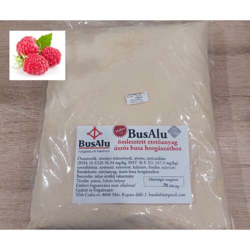 BusAlu Málnás Etetőanyag pontyhorgászatra, 2,5 kg-os csomag, úszós és fenekező horgászathoz