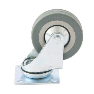 SIBRTEH 100x10,2x32mm 65kg platform kerék forgatható, fém agy, csapágyazott 137255788 - Forgó & kapocs