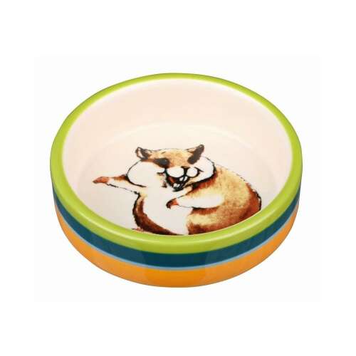 Trixie kerámia hörcsög tál, 80ml, hörcsög mintával