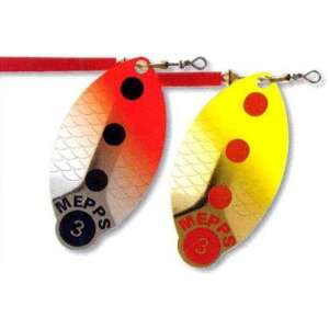 MEPPS Lusox 3-as méretben, arany-sárga fluo színben, horgászcsali, forgócsiga, horgászfelszerelés - Horgászat