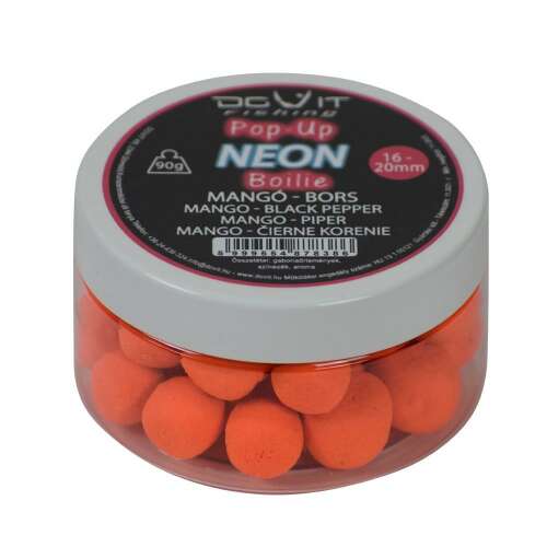 Dovit Fishing Neon Pop-Up Boilie 16-20mm Mangó-bors, 90g