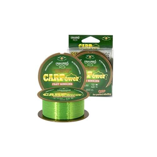 Cralusso CARPower gyors süllyedő fluorocarbon horgász zsinór, 0,30mm, 600m, zöld - Cralusso