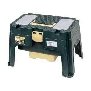 Horgászláda szék Tip.280, zöld horgászfelszerelés doboz lábakkal, tároló horgászfelszereléshez - Horgász doboz & láda