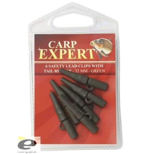 Carp Expert 6 db Biztonsági Ólomtartó Füllel, 32mm, Zöld