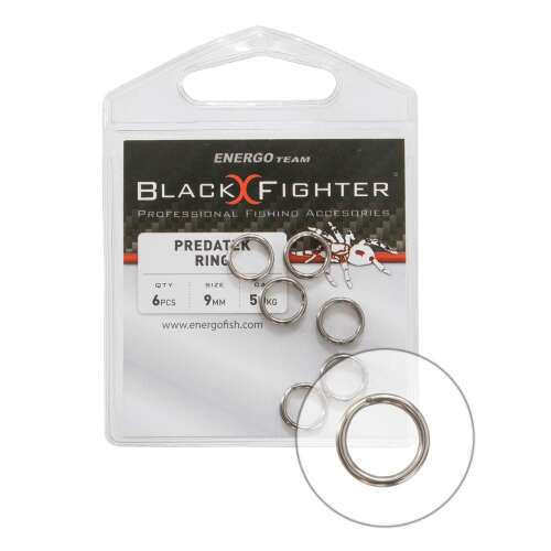 Black Fighter Predator Ring 9mm 5kg Horgász Gyűrűk, 6 darabos csomag - Wizard