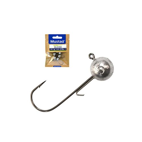 MUSTAD BALL JIG HEAD W/KEEPER 4/0 15G 4PCS LEAD