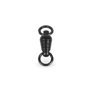 Mustad SS Ball Bearing Swivel 6, fekete forgó golyóscsapágyakkal, horgászforgó - Forgó & kapocs