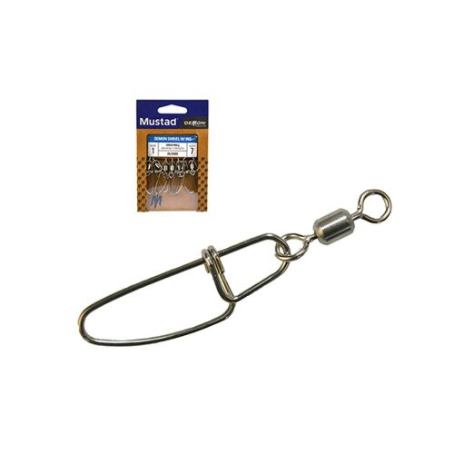 MUSTAD SS ROLLING W/ INSURANCE SNAP 10 10DB/CSOMAG