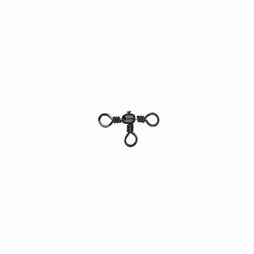 Mustad Barrel Three Way Cross Swivel 3/0, fekete nikkel bevonattal, horgászáshoz - Horgász forgó és kapocs