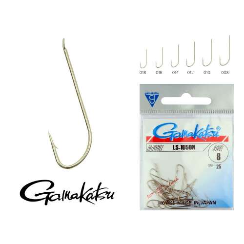 Gamakatsu LS-1050N méretű horgászhorgok, 25 darabos csomag - Feeder és pontyozó horog