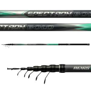 Spectron Bolo 500 teleszkópos horgászbot, zöld és fekete színben, tartós karbon szerkezettel. - Teleszkópos bot