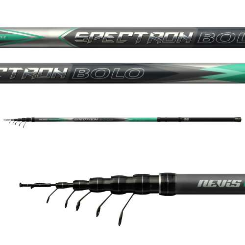 Spectron Bolo 600 teleszkópos horgászbot, amely bemutatja a teljes hosszát és a teleszkópos kialakítást.