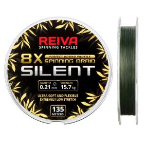 Reiva Silent 8x Fonott Zsinór, Zöld, 135 Méter, 0,21mm Átmérő, 15,7kg Szakítószilárdság - Fonott zsinór