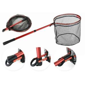 Predátor 135cm Teleszkópos Merítőháló, 50x45cm, Piros - Halvédelem