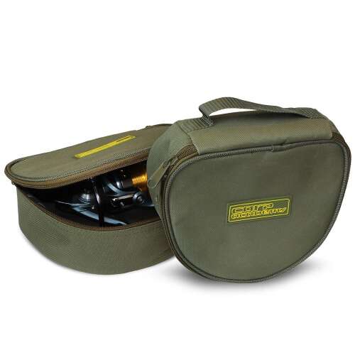 Carp Academy orsótartó táska, zöld, 21x17x9cm, horgászorsók tárolására