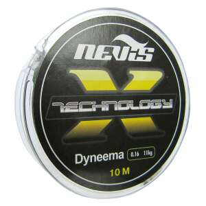 Nevis X Technology Dyneema fonott horgász zsinór, 10m, 0.10mm, szürke - Fonott zsinór