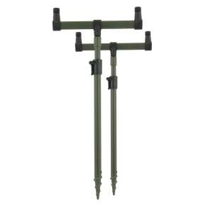 Carp Academy Buzz Bar készlet, 2 bottartó, 25cm széles, 40-60cm állítható magasság, zöld - Rod pod & bottartó