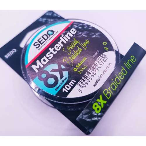SEDO Masterline 8X Special Braided Line Black Edition 10m 0.14mm 9.9kg horgász zsinór - Fonott előkezsinór