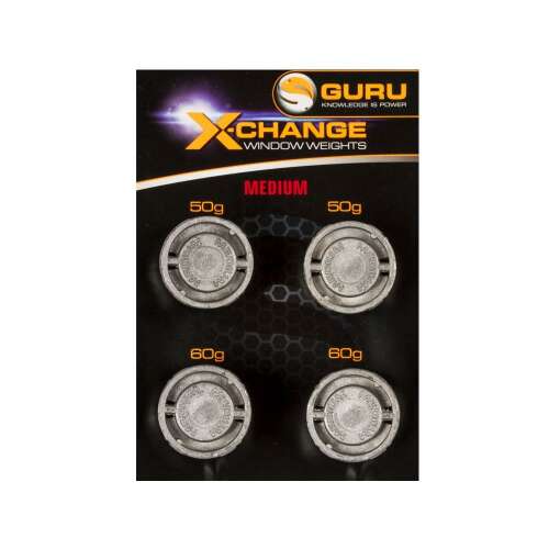 Guru X-Change Window Weights Medium - 2 x 50g és 2 x 60g súly - Method és feeder kosár