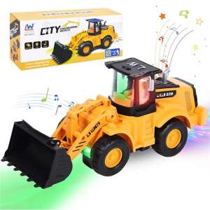 Sárga játék építőipari jármű, távirányítós kotrógép fényekkel és zenével, gyerekeknek - Nonbrand Interaktív gyerek játék