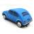 Kék Plüss Volkswagen Beetle 1963 Játékautó Hátsó Szög