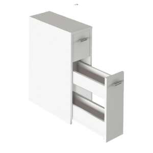 White bathroom cabinet with two drawers, FUR1661 - Bathroom cabinet