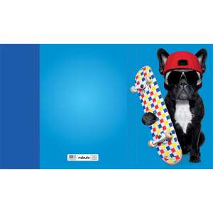 Nebulo A4 rubber folder with cool dog design - File organization