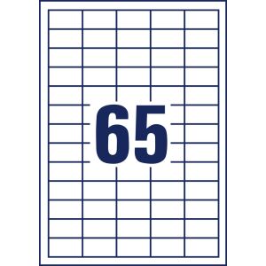 Avery 38x21,2mm Univerzális Címke Lap - 65 Címke/Lap - Avery