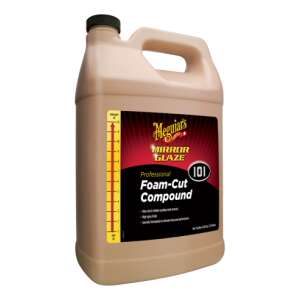 Meguiar's Mirror Glaze 101 Foam Cut Compound, 3,79L, professionelle Autopolierpaste zum Entfernen von Kratzern und Oxidation - Autositzbezüge