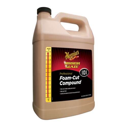 Meguiar's Mirror Glaze 101 Foam Cut Compound, 3.79L, pastă profesională de lustruit auto pentru îndepărtarea zgârieturilor și a oxidării