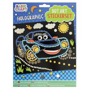 Basic Craft Holographic Dot Art Sticker Set - Car, sticker mosaic for kids, creative activity, car design, DIY craft - Sticker, Magnet