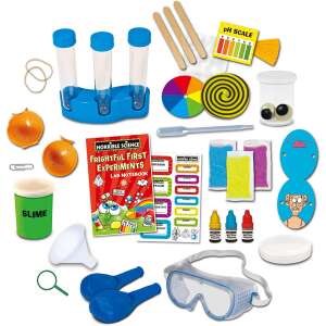 Horrible Science Frightful First Experiments science kit with test tubes, slime, googly eyes, and more - Galt