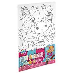 Moxy Pictură prin numere Sirenă, set de pictură prin numere pentru copii, set de pictură cu sirenă, materiale de artă pentru copii - Grafix