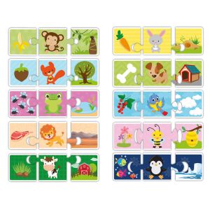 Grafix - Állatpárosító Puzzle - 10 x 3 részes