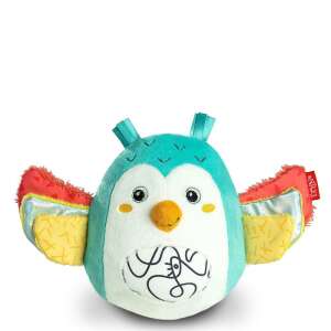 Fehn Roly Poly Owl toy, a soft and colorful plush toy for babies, perfect for tummy time and developing motor skills - Interactive Plush Toy