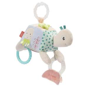 Zabawka edukacyjna Fehn Żółw, zabawka dla niemowląt, zabawka rozwojowa, pluszowa zabawka, zabawka sensoryczna, grzechotka, lusterko, gryzak - Fehn