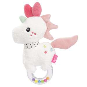 Fehn Unicorn Rattle, a soft plush toy with a rattling ring and colorful beads - Rattle