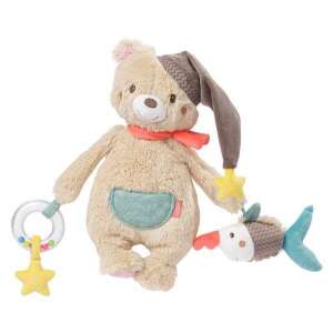 Bruno the bear activity center, plush toy with rattle and fish toy, for babies and toddlers - Rattle
