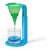 Hand2Mind Funnels Starter Science STEM toy with a green funnel, stand, and glass