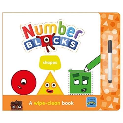 Numberblocks törölhető könyv, geometriai alakzatok, tanulj geometriai alakzatokat a Numberblocks-szal, oktatókönyv gyerekeknek