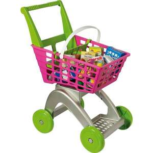 Pink and green toy shopping cart with wheels, Androni Giocattoli - Shop Playset, Shopping