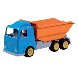 Milleniumi toy dump truck with road accessories, blue and orange plastic toy truck for kids - Androni