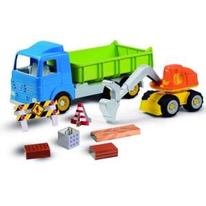 Milleniumi toy construction truck with excavator and road accessories - Androni